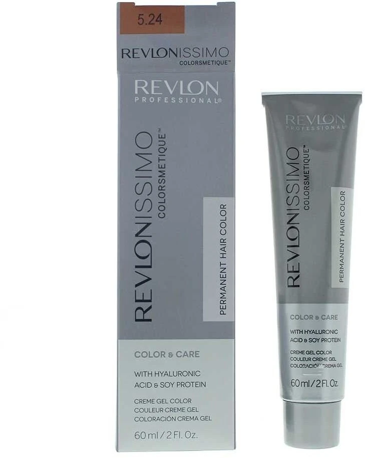 Revlon Revlonissimo Colorsmetique ilgalaikiai plaukų dažai 5.24 šviesiai vario perlamutrinė ruda spalva, 60 ml
