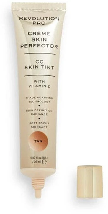 „Revolution Pro Perfect Skin Tint“ atspalvis su vitaminu E, natūralus spindesys, CC kreminis įdegis, 26 ml