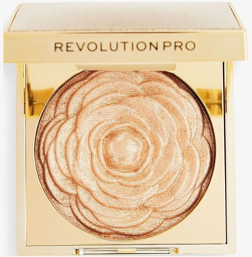 „Revolution Pro Pro Lustre Illuminating Blush Highlighter“ kompaktiškas skaistalų šviestuvas „Golden Rose“, 1 atspalvis, 9 g