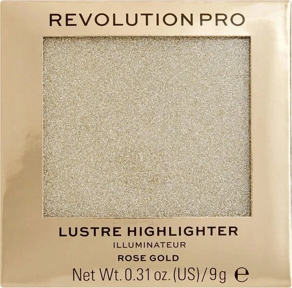 „Revolution Pro Pro Lustre Illuminating Blush Highlighter“ kompaktiškas skaistalų šviestuvas, rožinio aukso spalvos, 1 atspalvis, 9 g