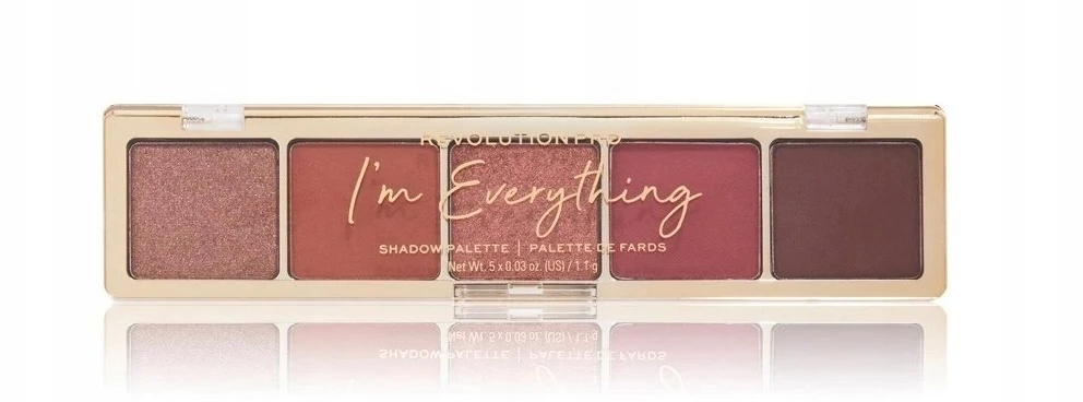 „Revolution Pro Glam“ akių šešėlių paletė „I'm Everything Burnt Nude“ 5 atspalviai 5,5 g