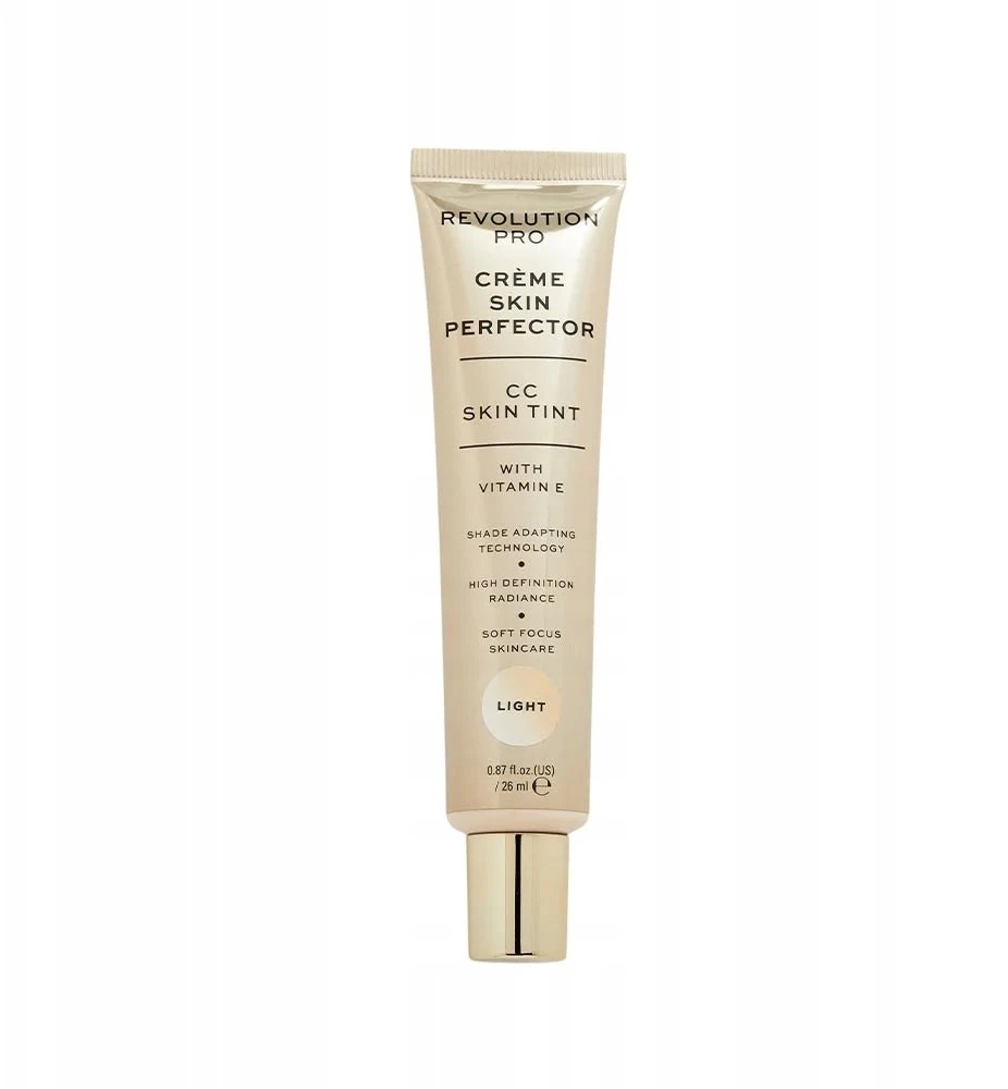 „Revolution Pro Perfect Skin Tint“ atspalvis su vitaminu E, natūralus spindesys, CC kreminis šviesus, 26 ml