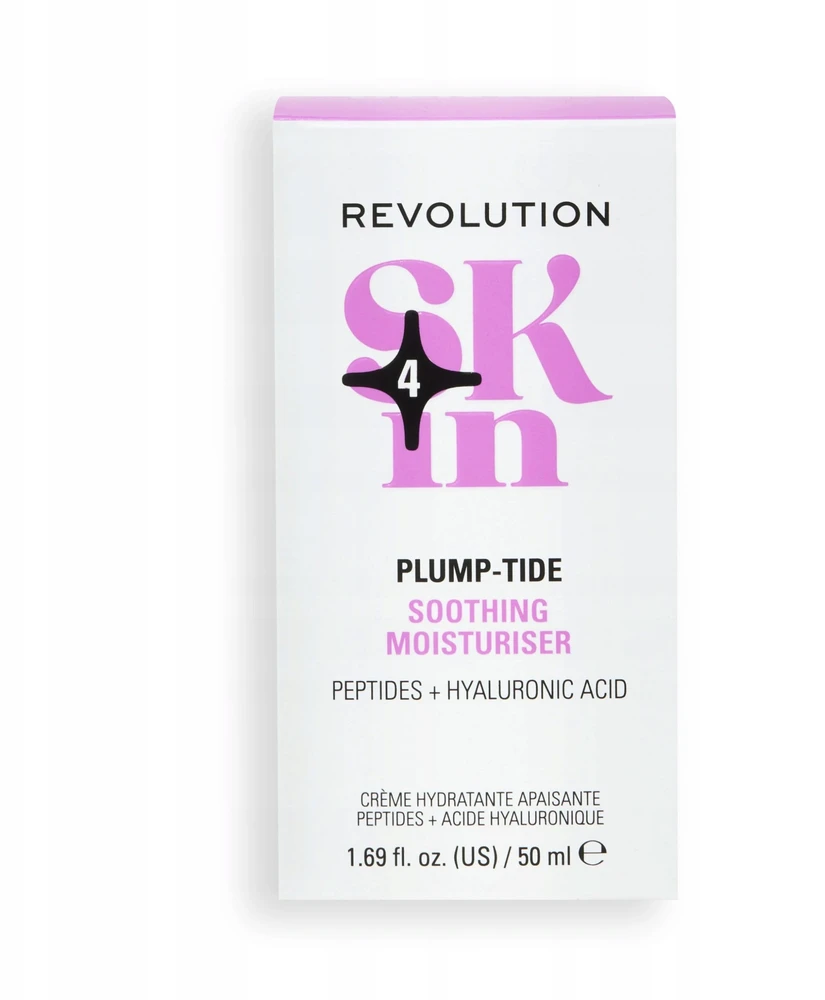„Revolution Skincare Plump-Tide“ raminamasis kremas veidui su peptidais ir hialurono rūgštimi, 50 ml