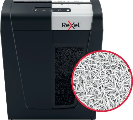Dokumentų naikiklis Rexel Secure MC4, Whisper-Shred™, P-5, 2x15mm, 14L