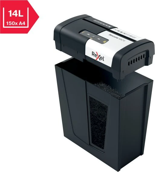 Dokumentų naikiklis Rexel Secure MC4, Whisper-Shred™, P-5, 2x15mm, 14L