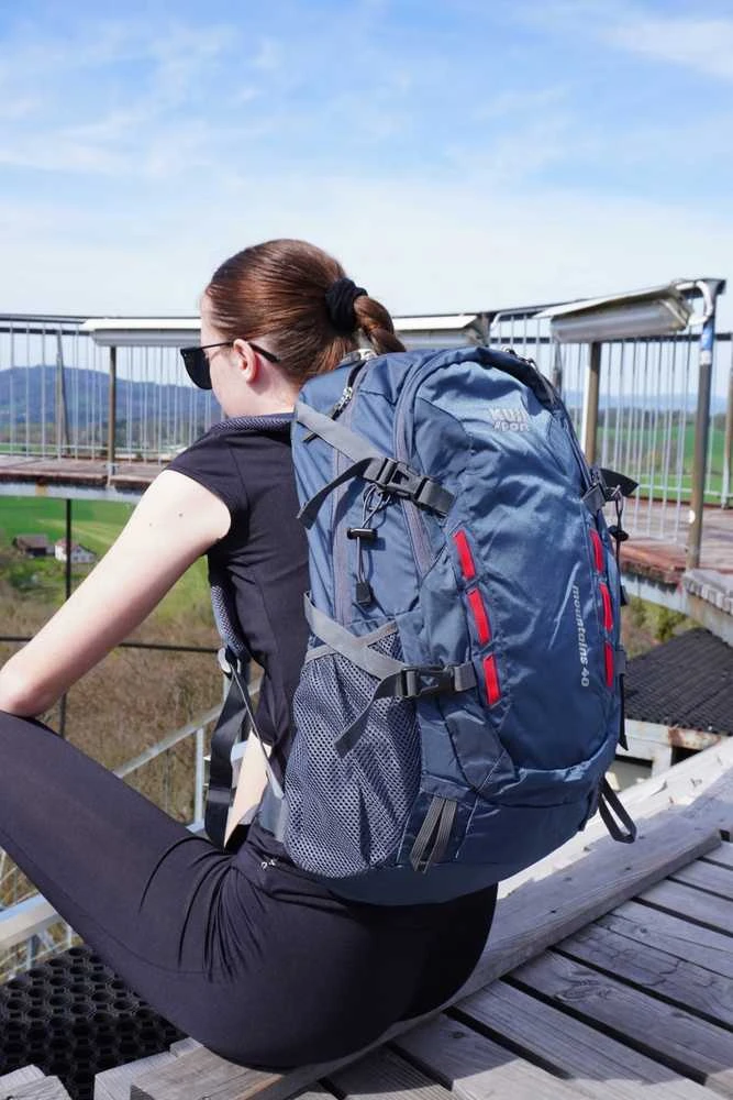 Rg Camp RG stovyklavimo žygio kuprinė sportui, moterims, vyrams, mėlyna, vientisa KUBISPORT 40 l