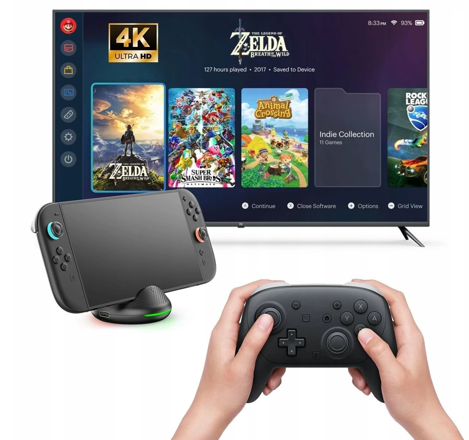 JYS Docking Station JYS-NS2289 RGB HDMI 4K Nintendo Switch 2 su įkrovikliu (SB11131)
