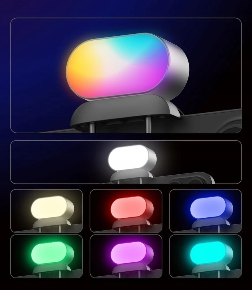 Studijinė lemputė RGB magnetinė LED, skirta Gimbala Smart S2 X Pro X XE XR V8 / AOCHUAN P03