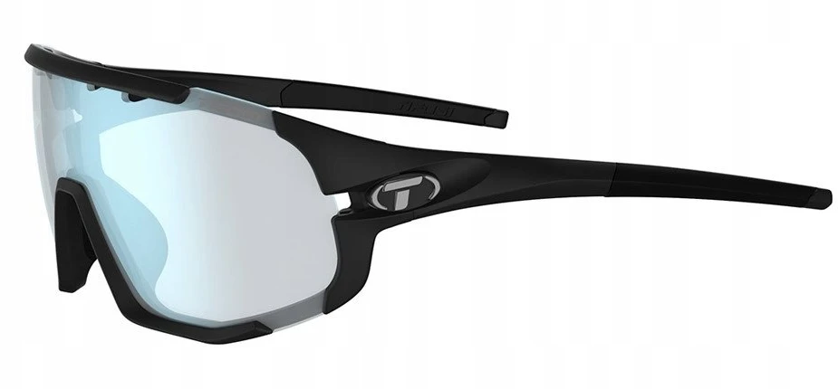 RH+ TIFOSI SLEDGE CLARION FOTOTEC matinės juodos spalvos akiniai (1 Clarion Mėlyna PHOTOCHROME stiklas 46%-13% šviesos pralaidumas)