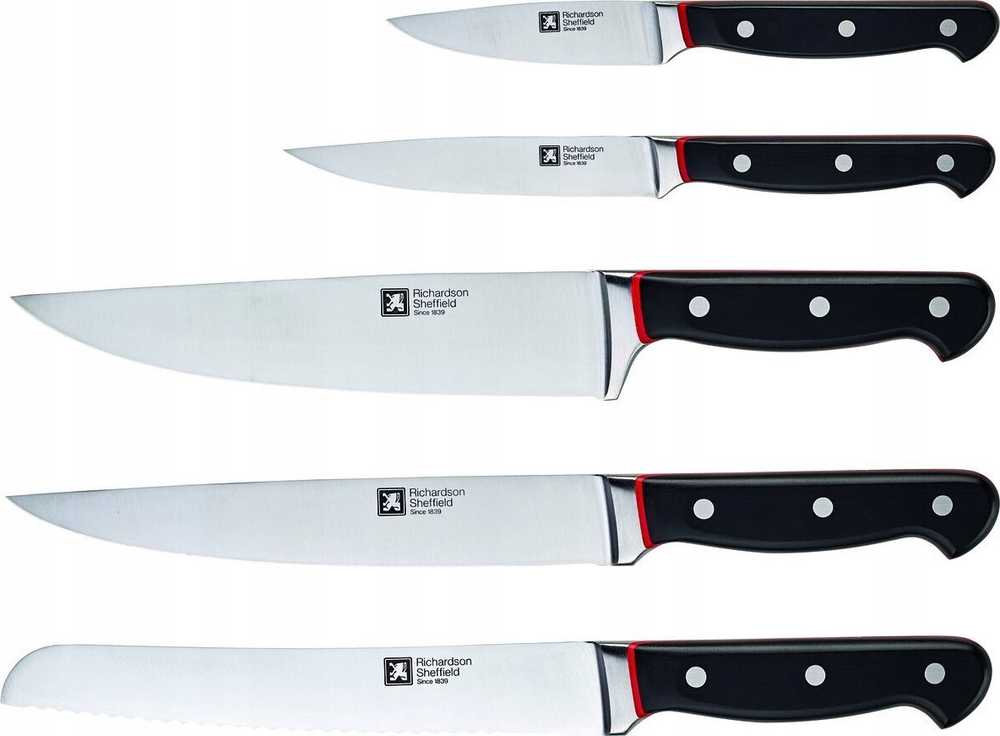 Richardson Sheffield VELOCITY - 5 pc peilis block with sharpener - juodas