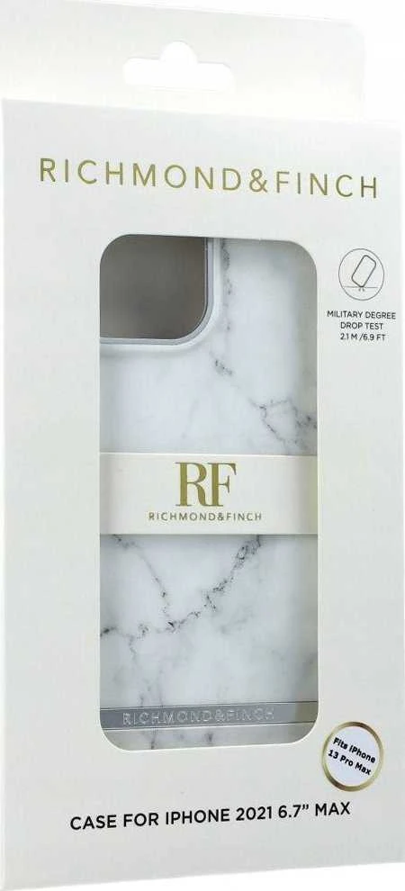 Richmond & Finch iPhone 13 Pro Max Freedom Dėklas, Baltas Marble