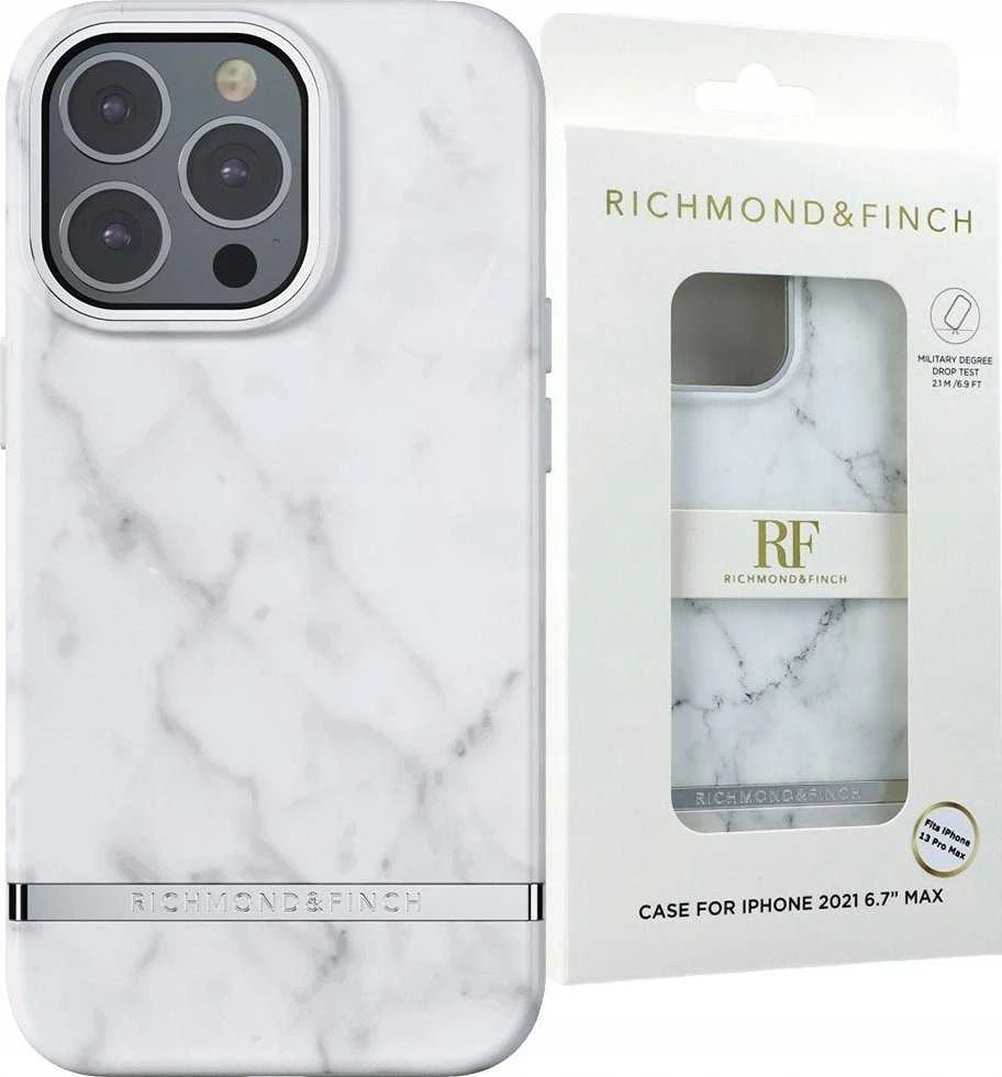 Richmond & Finch iPhone 13 Pro Max Freedom Dėklas, Baltas Marble