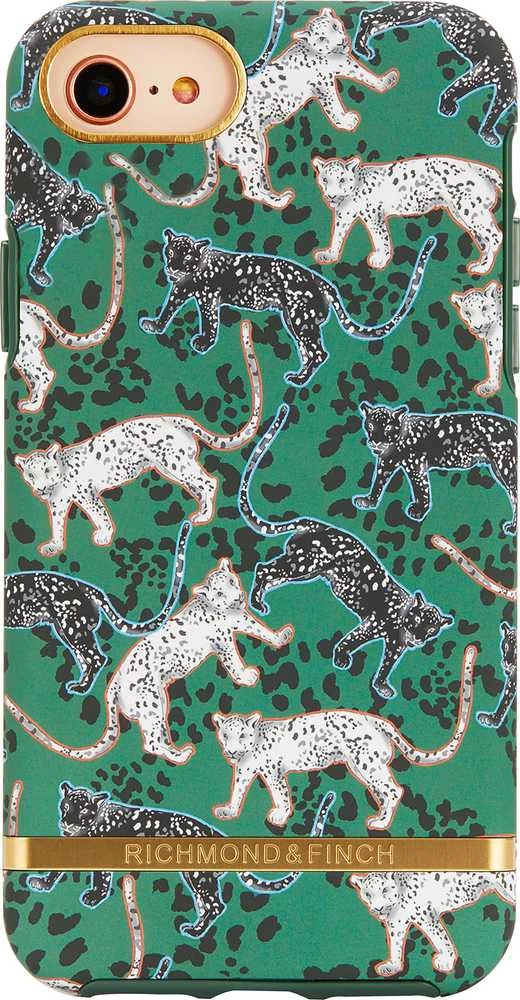 „Richmond & Finch“ iPhone SE2 dėklas, „Žalias leopardo raštas“