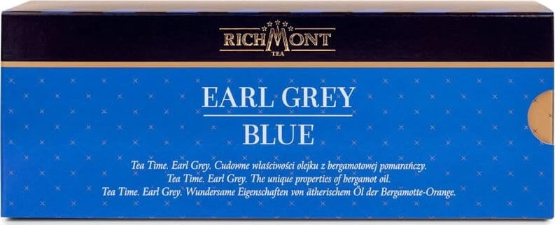 Richmont Arbata Earl Pilkas Mėlyna 12x4g su bergamotų aliejumi