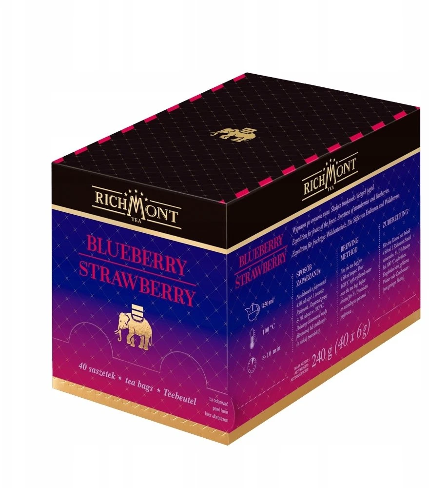 Richmont Vaisinė-žolinė arbata Richmont Blueberry Strawberry 40x6g