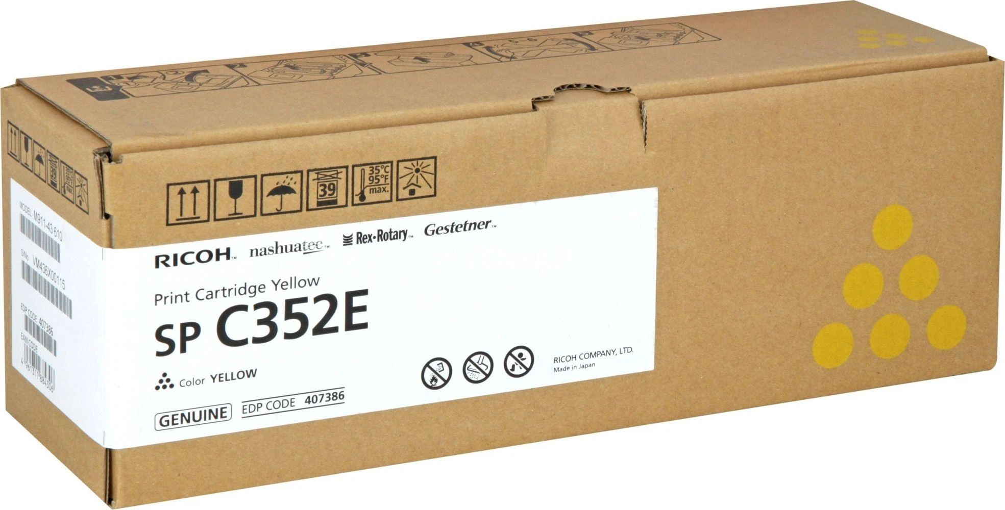 Ricoh C352E (408218), geltona kasetė