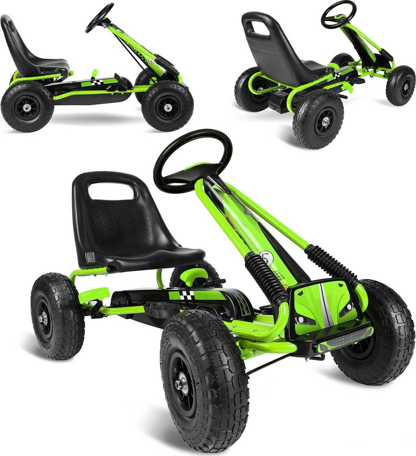 Ricokids Vaikiškas pedalinis gokartas RK-594 žalias