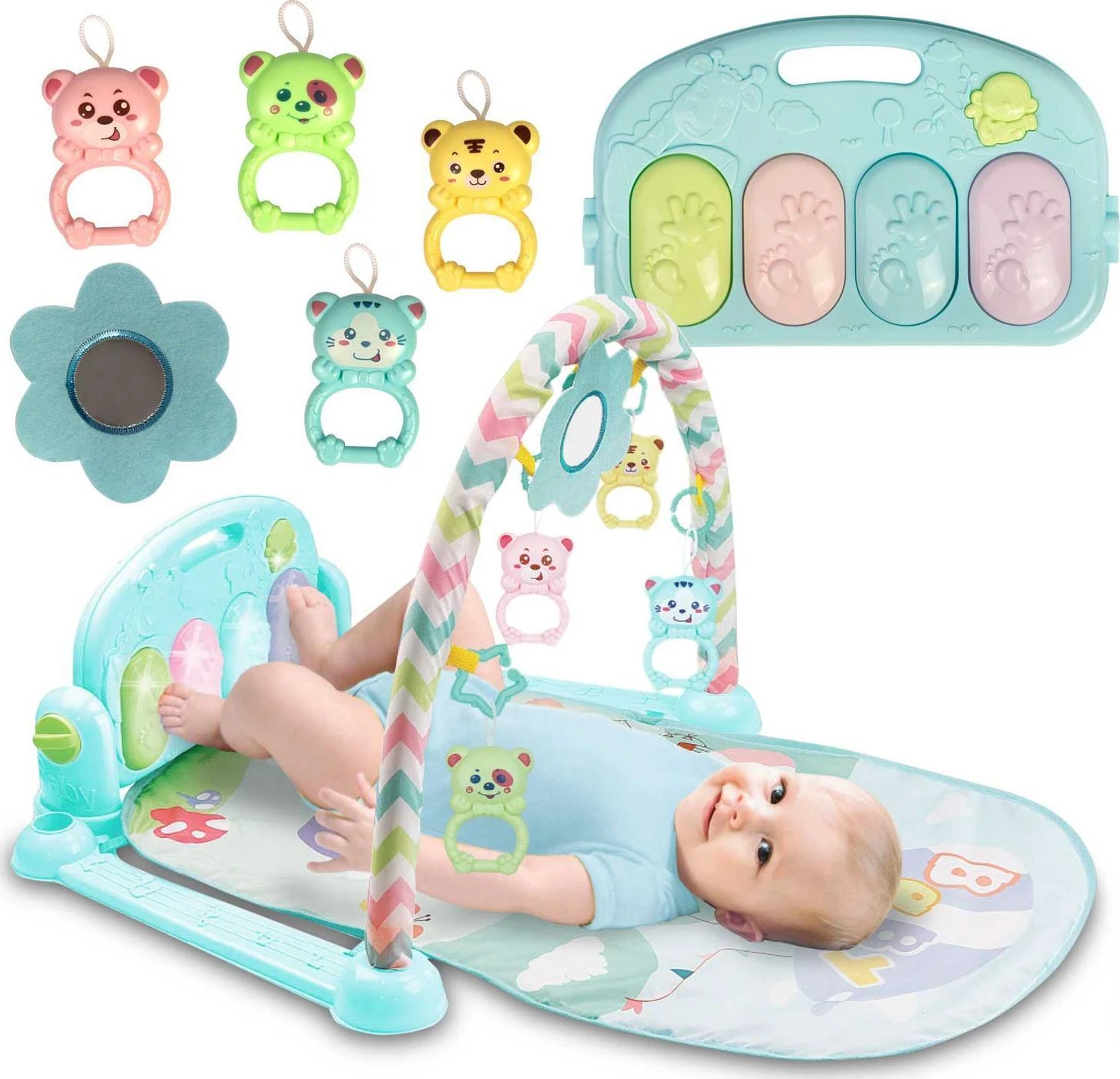 Interaktyvus edukacinis kilimėlis „Ricokids“ su pianinu – 7314