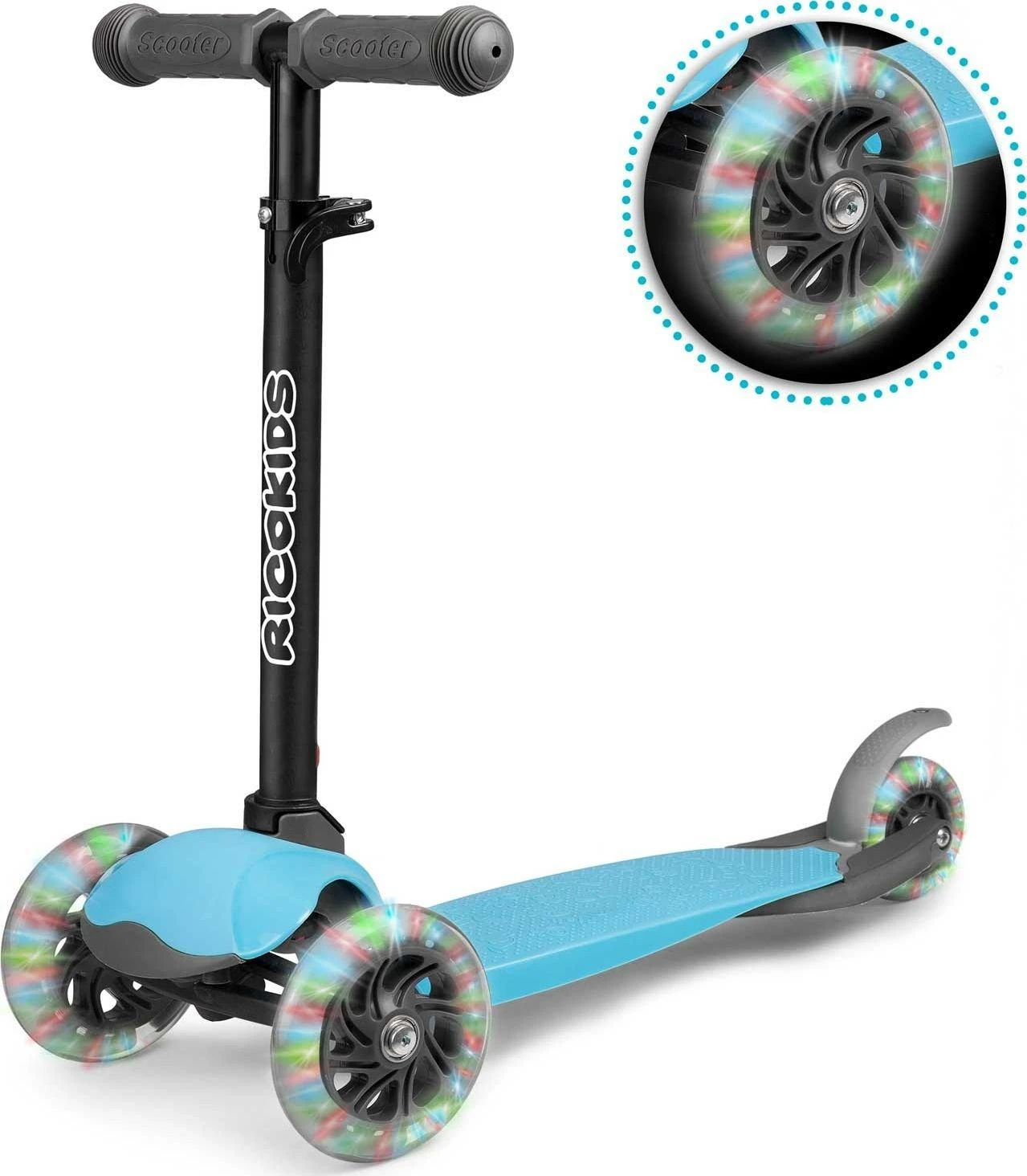 Ricokids Loco triratis paspirtukas, mėlynas