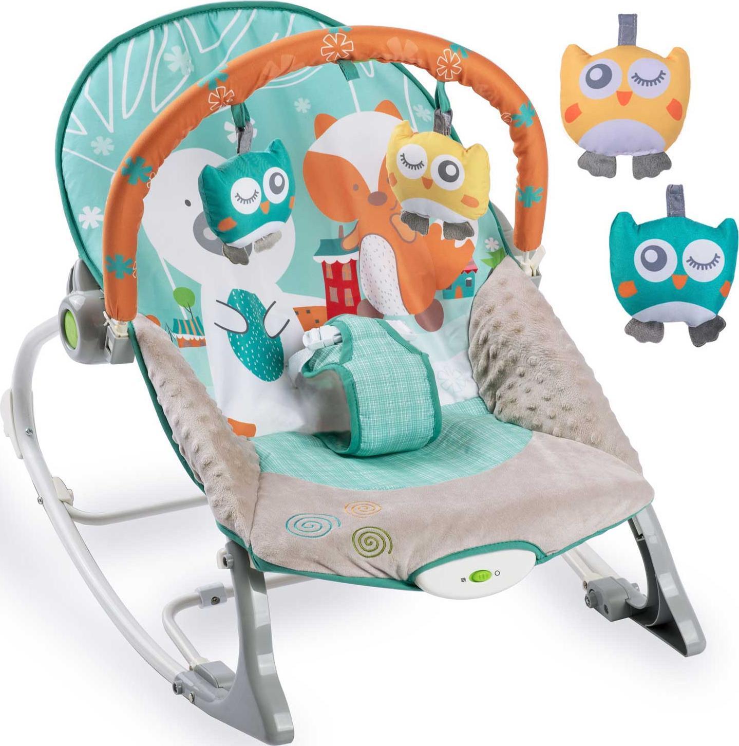 Ricokids šokinėjantis batutas su vibracija - baltas ir mėlynas
