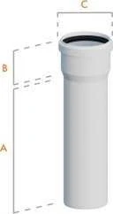 Ricomgas Kamino vamzdis plastikinis 0,25m DN60