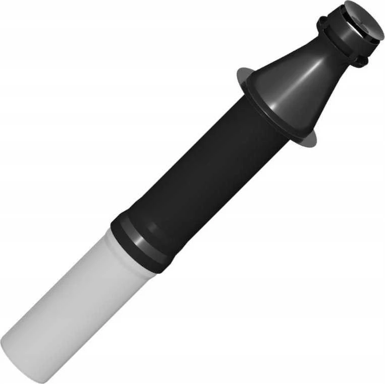 Ricomgas Kamino terminalas koncentrinis vertikalus DN80/125 (juodas)
