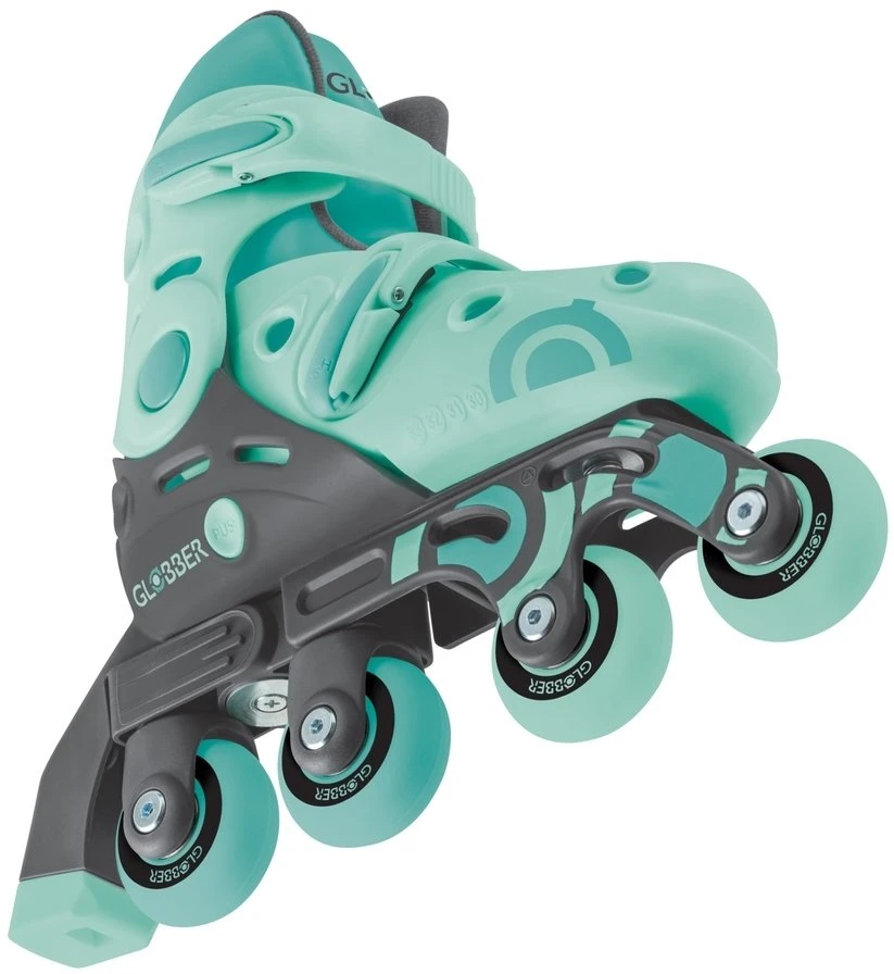 Mokomieji riedučiai Globber Learning Skates 2in1, S/M 30-33, 5+ m., mėtiniai