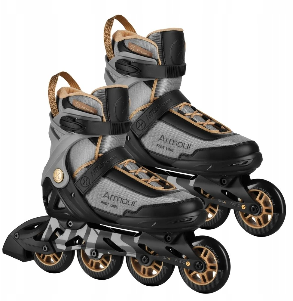 Riedučiai NA22151 Armour, juodi, 38 dydis, Nils Extreme
