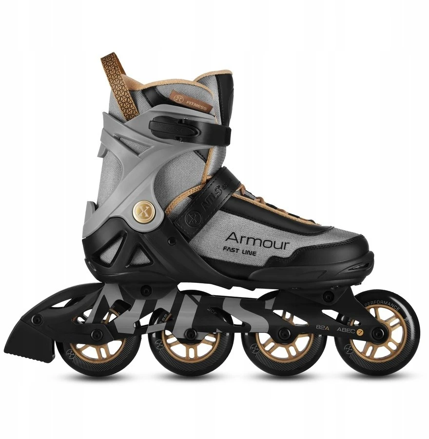 Riedučiai NA22151 Armour, juodi, 38 dydis, Nils Extreme