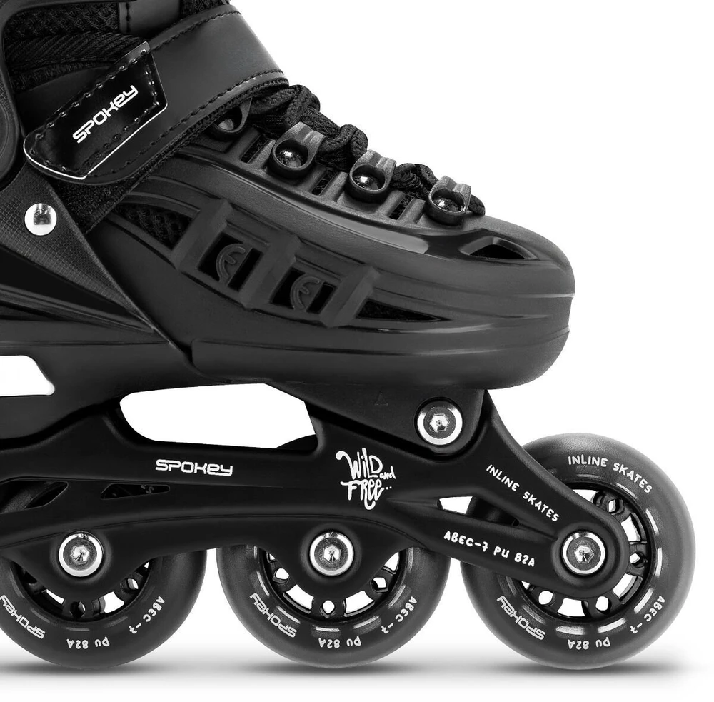Pačiūžos - riedučiai Spokey 4ONE 944646, juodi, 34-38