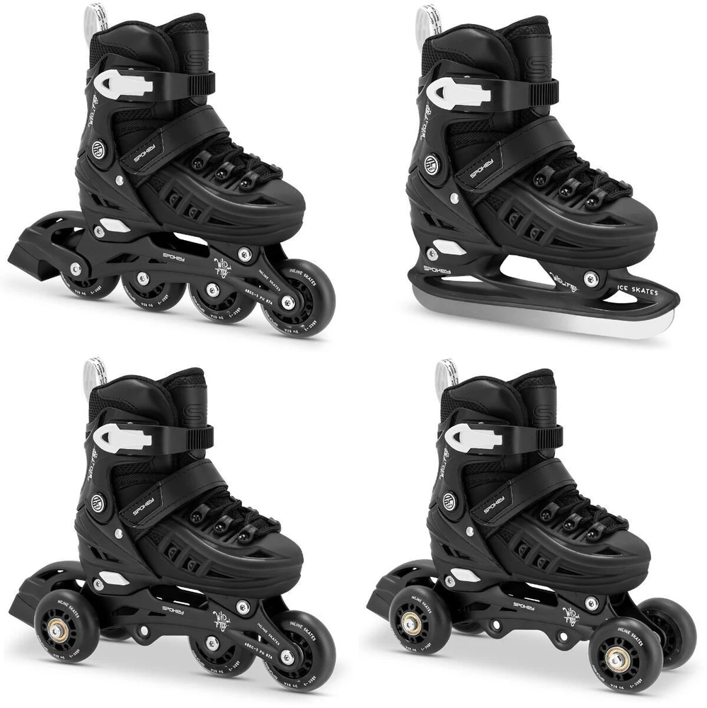 Pačiūžos - riedučiai Spokey 4ONE 944646, juodi, 34-38