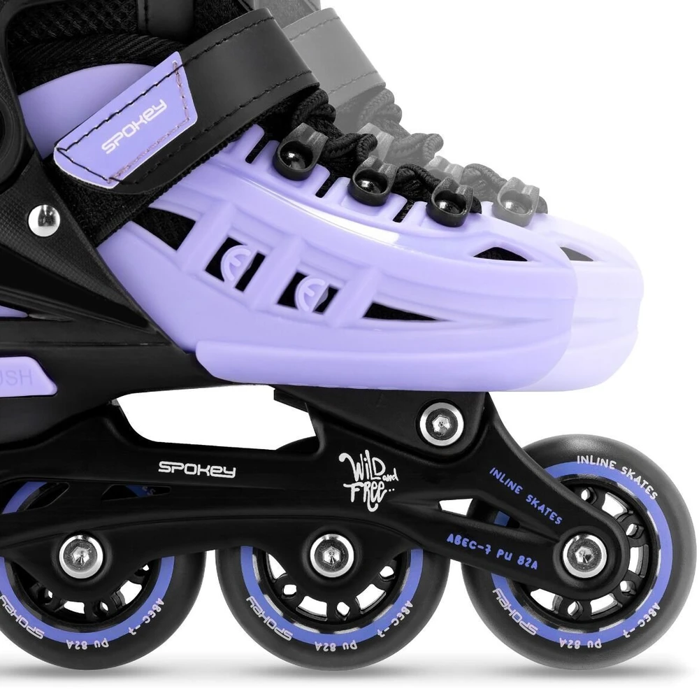 Pačiūžos - riedučiai Spokey 4ONE, juodi/violetiniai, 39-43
