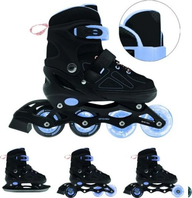 Spokey Riedučiai QUATTRO 4IN1 38-41BK/VT