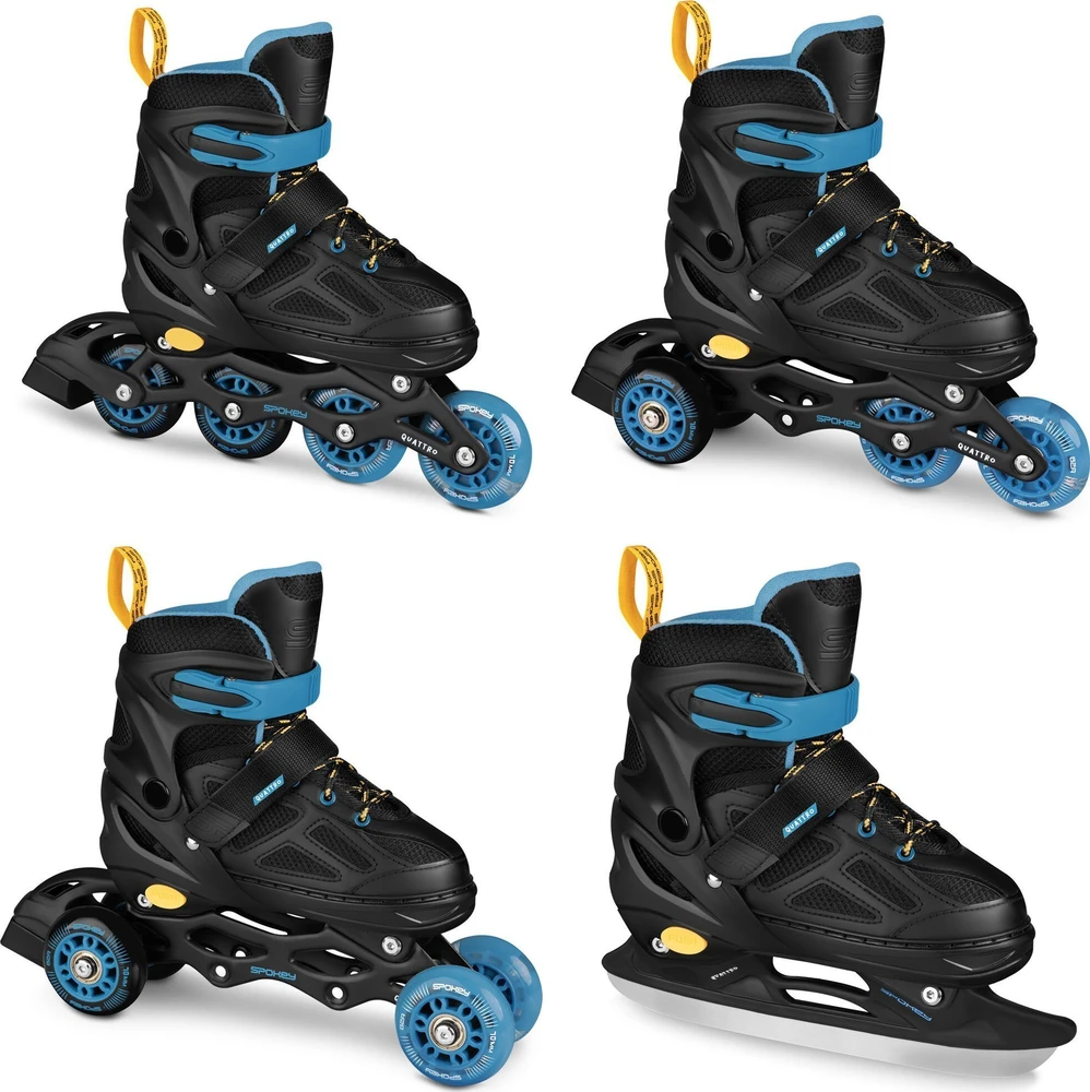 „Spokey Quattro” riedučiai 4IN1 SPK-943434, 38-41 dydžio, BK/DBL