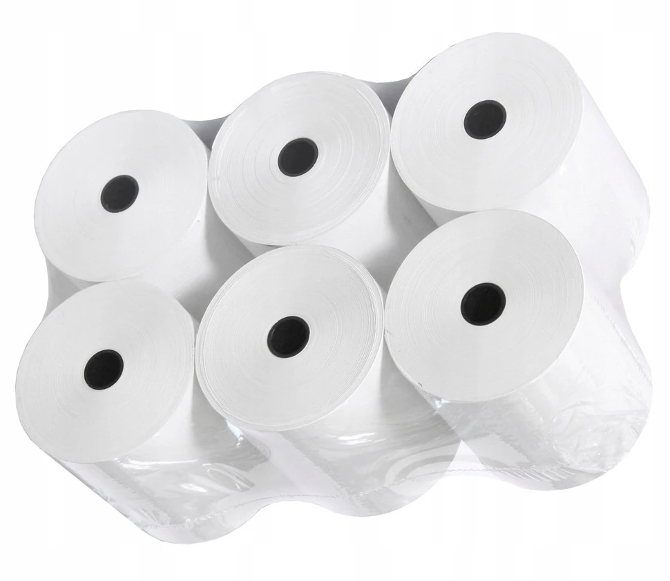 „OfficeProducts“ termoritiniai popieriaus ritinėliai „OFFICE PRODUCTS“, 80 mm x 80 m, 48 +/- 6 g, 6 vnt., balti