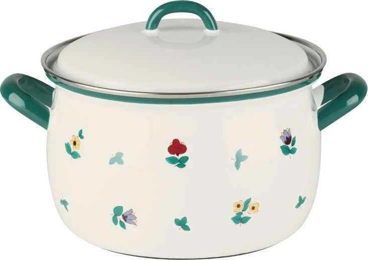 RIESS Aukštas puodas 1,5l 16cm GMUNDNER Streublumen ENAMEL AUSTRIA