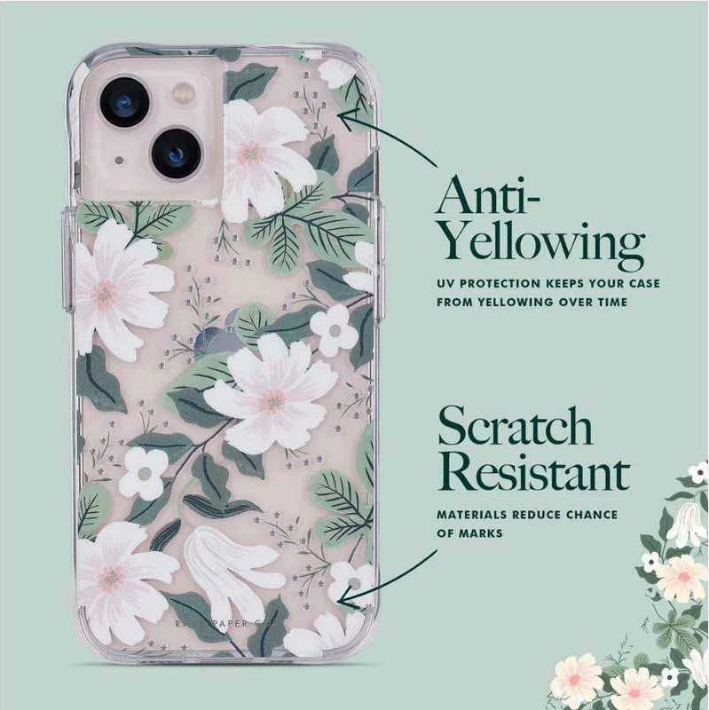 Rifle Paper Clear - dėklas skirtas Apple iPhone 14 Plus Willow
