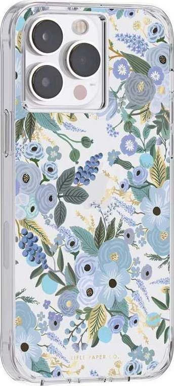 Rifle Paper Clear - dėklas skirtas Apple iPhone 14 Pro Max Garden Party Mėlyna