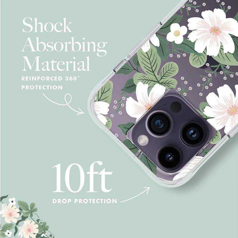 Rifle Paper Clear - dėklas skirtas Apple iPhone 14 Pro Willow