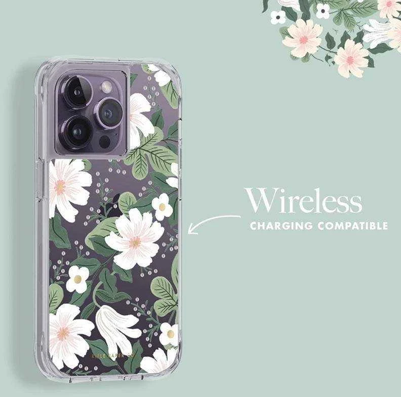 Rifle Paper Clear - dėklas skirtas Apple iPhone 14 Pro Willow