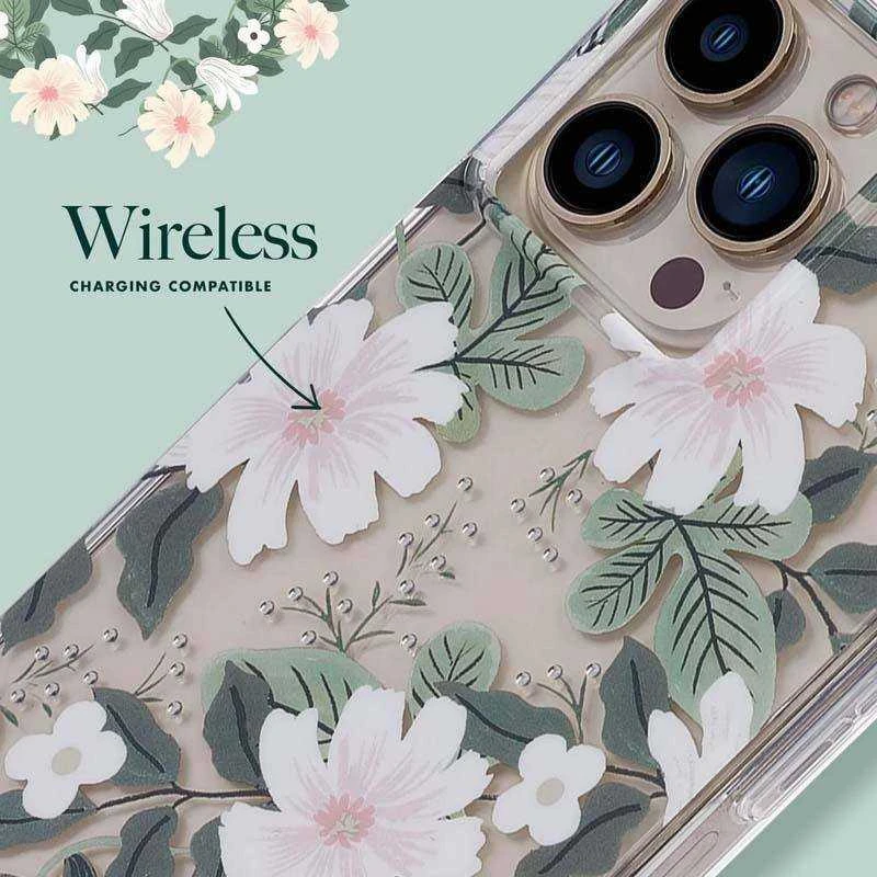 Rifle Paper Clear - dėklas skirtas Apple iPhone 14 Pro Max Willow