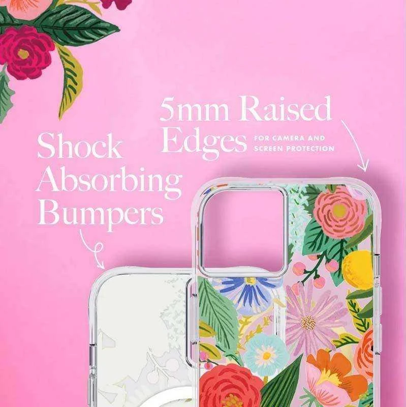 Rifle Paper Clear MagSafe - dėklas skirtas Apple iPhone 14 Plus Garden Party Blush