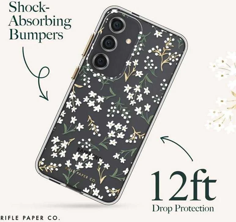 Rifle Paper Clear - Samsung Galaxy S24+ dėklas Petite Fleurs