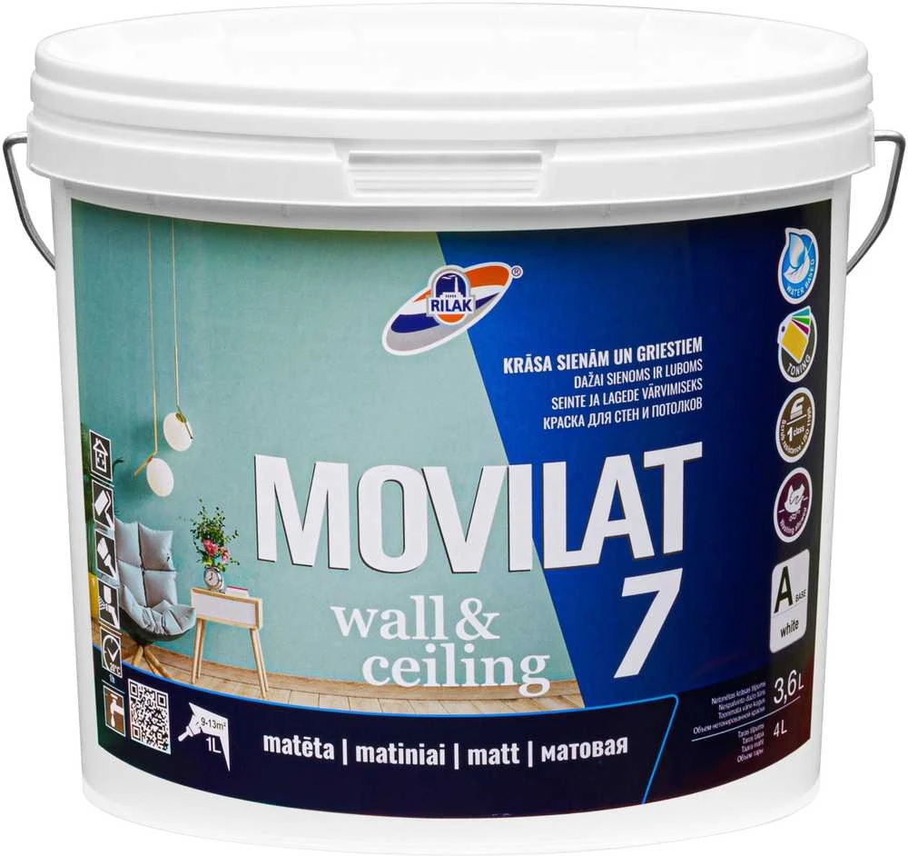 Rilak DISPER VAND DAŽAI MOVILAT-7(A) 3.6L MATINIAI