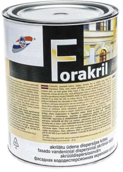 Dažai RILAK FORAKRIL bazė A (balta), 900 ml.