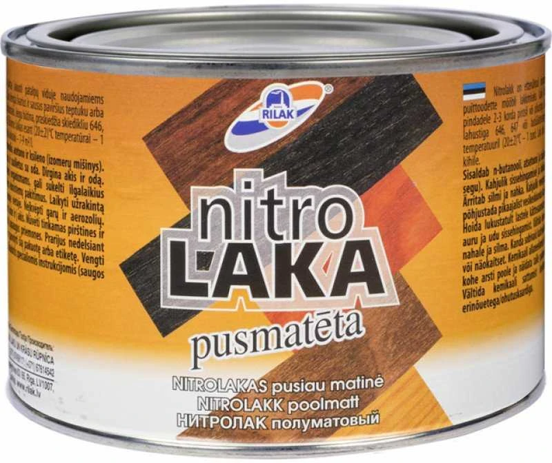 Greitai džiūstantis lakas RILAK NITRO pusiau matinis 450 ml.