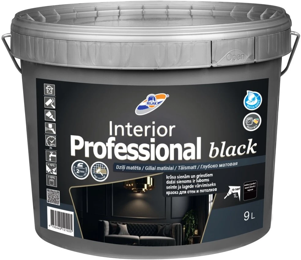 Rilak PAINT INTERIOR PROFESSIONAL Juodas 9L