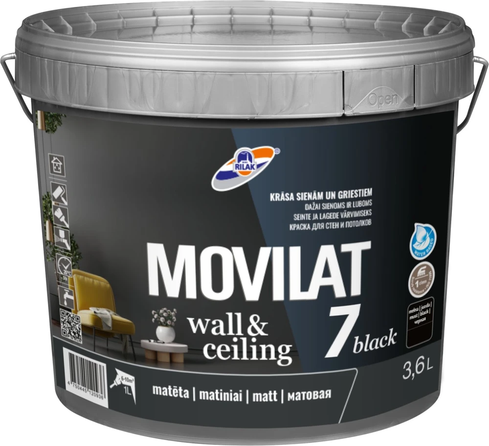 Rilak PAINT MOVILAT 7 Juodas 3.6L