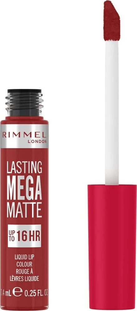 Rimmel London Lasting Mega Matte skysti lūpų dažai 500-Fire Starter 7,4ml