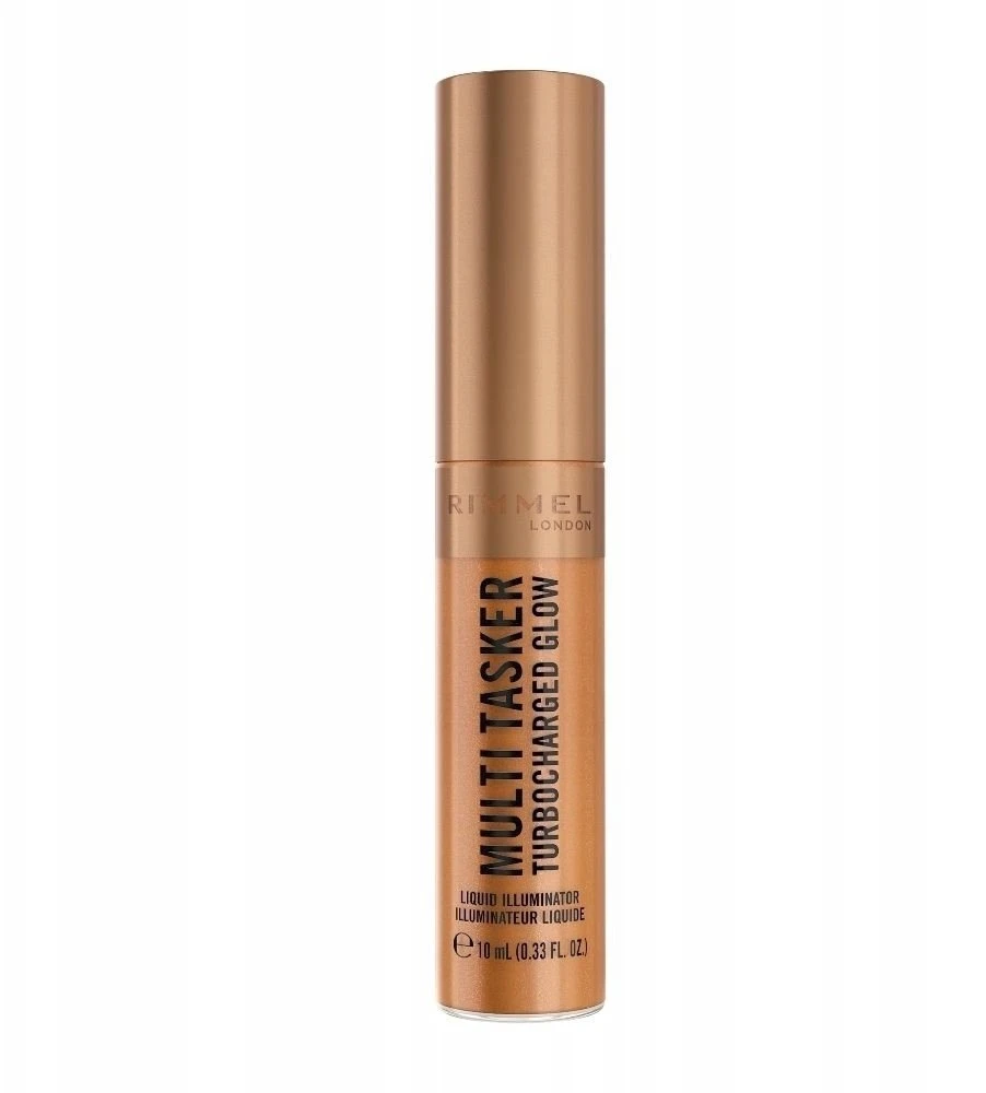 „Rimmel London Multi Tasker Turbocharged Iluminador Líquido 008-It's Giving Bronze“ makiažo pagrindas, 10 ml